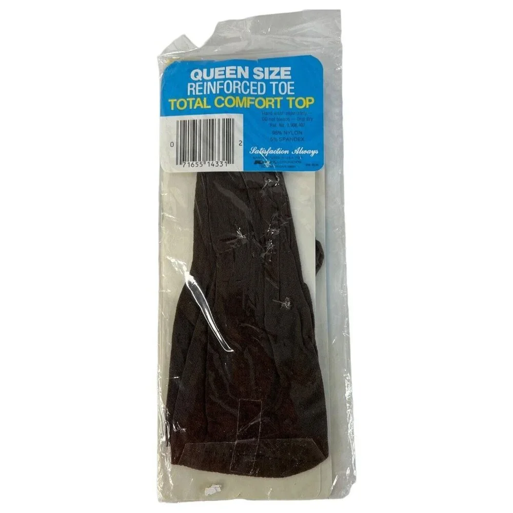 5 Pair Vintage Kmart Queen Size Knee‎ Highs Hi's Sheer Size 9-11 Brown Mist NIP
